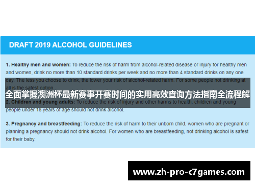 全面掌握澳洲杯最新赛事开赛时间的实用高效查询方法指南全流程解